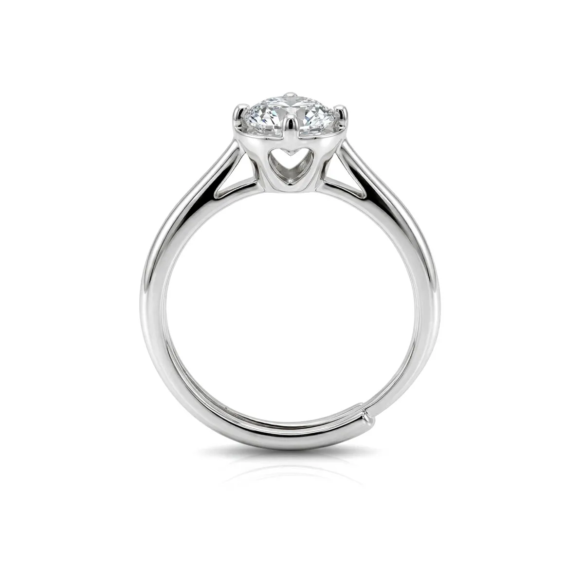 Unum - Adjustable Solitaire Moissanite Ring