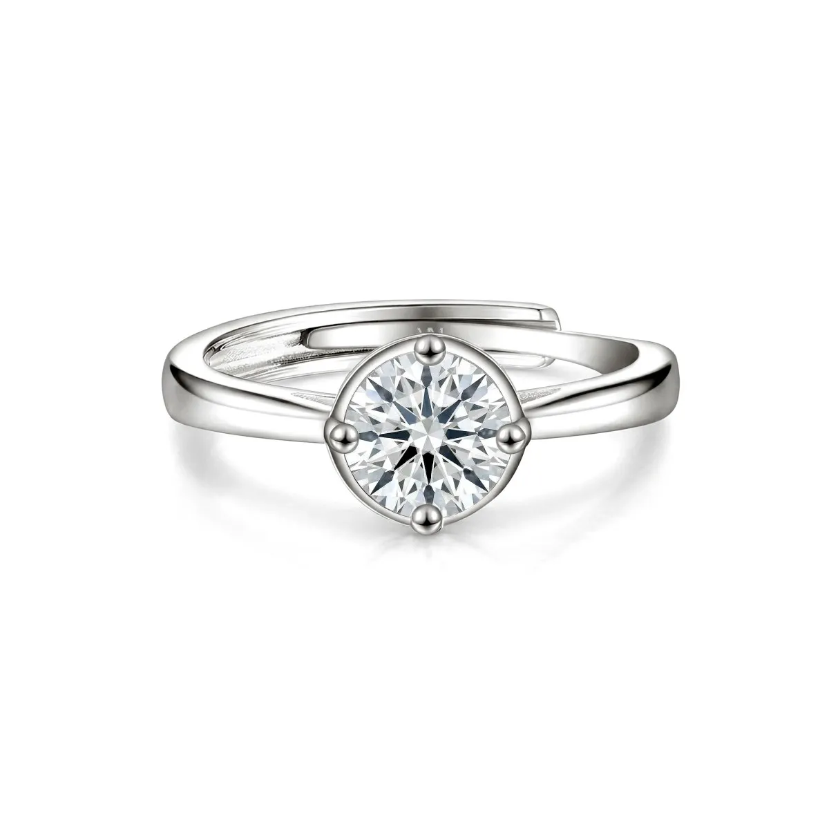 Unum - Adjustable Solitaire Moissanite Ring