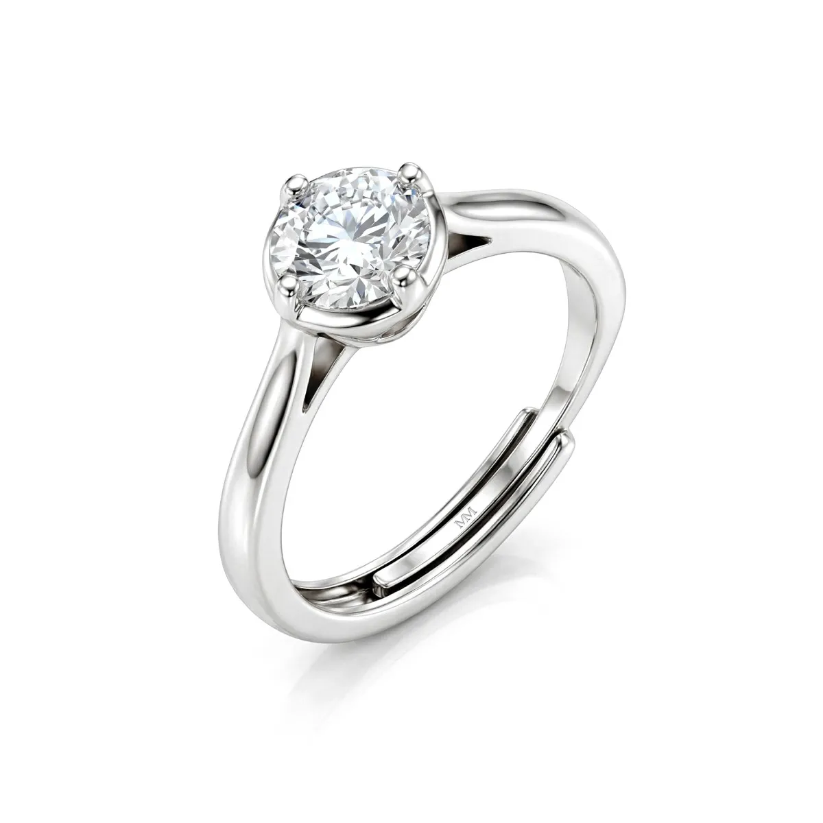 Unum - Adjustable Solitaire Moissanite Ring