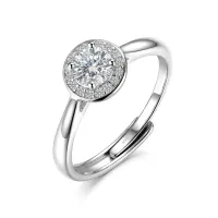 Flexa - Adjustable Halo Moissanite Ring