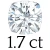 1.7 carat (7 mm)