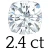 2.4 carat (8 mm)