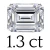 1.3 carat (5.5*7 mm)