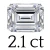 2.1 carat (5.5*10 mm)