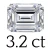 3.2 carat (7*10.5 mm)