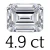 4.9 carat (9*11 mm)