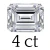 4 carat (8*11 mm)
