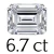 6.7 carat (10*12 mm)