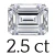 2.5 carat (7*9 mm)