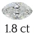 1.8 carat (6*12 mm)