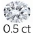 0.5 carat (4*6 mm)