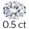 0.5 carat (4*6 mm) 