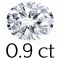 0.9 carat (5*7 mm) 