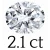 2.1 carat (7*9 mm)