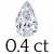 0.4 carat (4*6 mm)