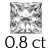 0.8 carat (5*5 mm)