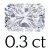 0.3 carat (3*4 mm)