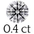 0.4 carat (4.5 mm)