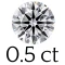 0.5 carat (5 mm) 
