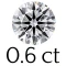 0.6 carat (5.5 mm) 