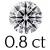 0.8 carat (6 mm)
