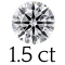 1.5 carat (7.5 mm) 
