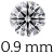 0.9 mm