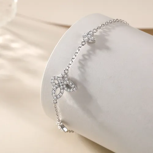 Orchidea - Marquise Moissanite Bracelet with Floral Motifs - lifestyle