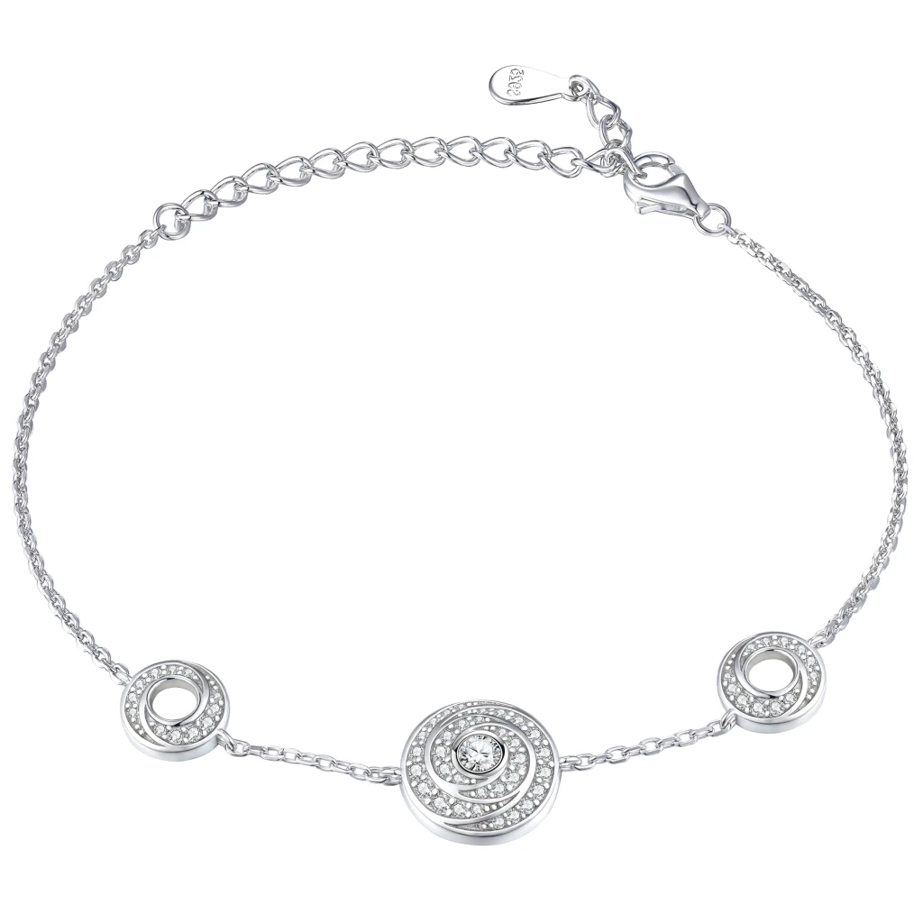Cirquel - Moissanite Bracelet with Double Halo Linked Stations
