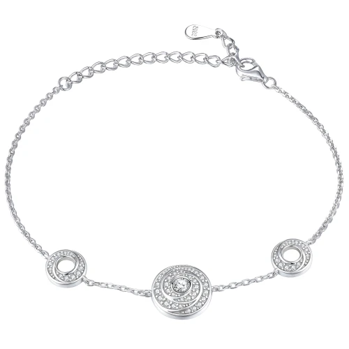 Cirquel - Moissanite Bracelet with Double Halo Linked Stations