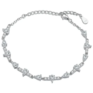 Perlette - Pear Cut Moissanite Bracelet with Elegant Symmetry