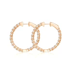 Luminette - Oval Cut Moissanite Channel Set Hoop Earrings