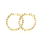 Luminette - Oval Cut Moissanite Channel Set Hoop Earrings