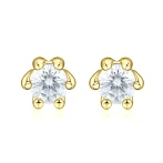 Zephyra - Elegant Screwback Moissanite Stud Earrings Zephyra - Elegant Screwback Moissanite Stud Earrings