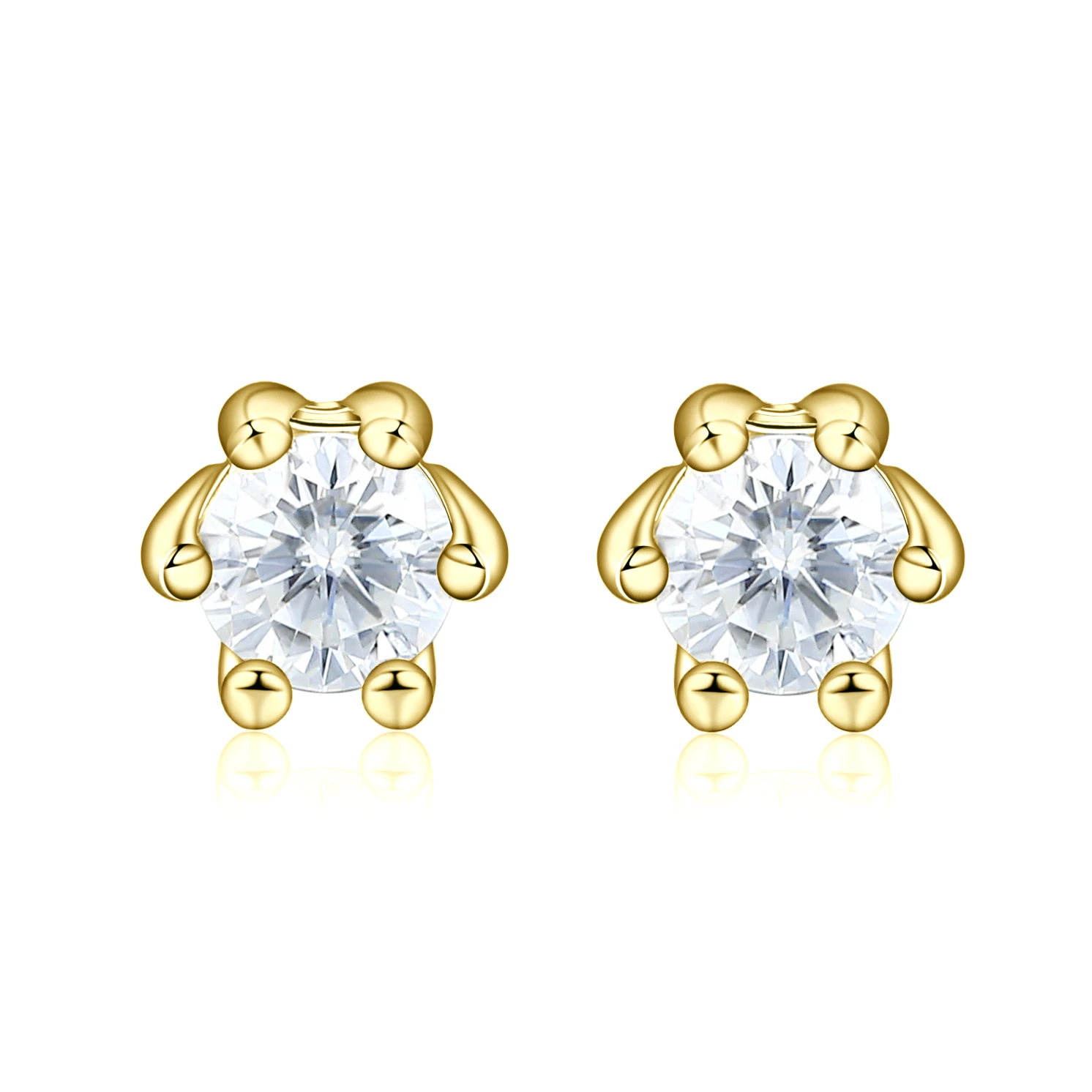 Zephyra - Elegant Screwback Moissanite Stud Earrings Zephyra - Elegant Screwback Moissanite Stud Earrings
