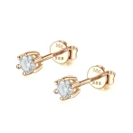 Zephyra - Elegant Screwback Moissanite Stud Earrings Zephyra - Elegant Screwback Moissanite Stud Earrings