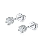 Zephyra - Elegant Screwback Moissanite Stud Earrings Zephyra - Elegant Screwback Moissanite Stud Earrings