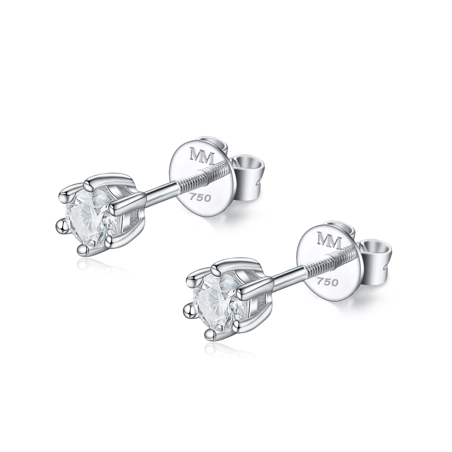 Zephyra - Elegant Screwback Moissanite Stud Earrings Zephyra - Elegant Screwback Moissanite Stud Earrings