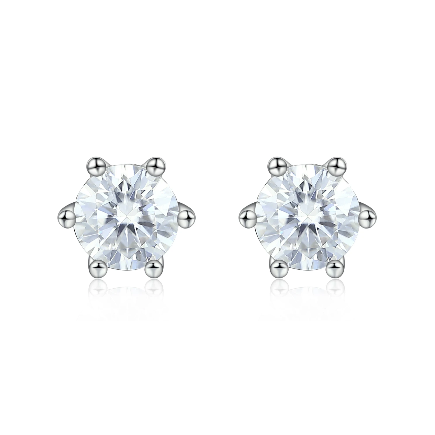 Zephyra - Elegant Screwback Moissanite Stud Earrings Zephyra - Elegant Screwback Moissanite Stud Earrings