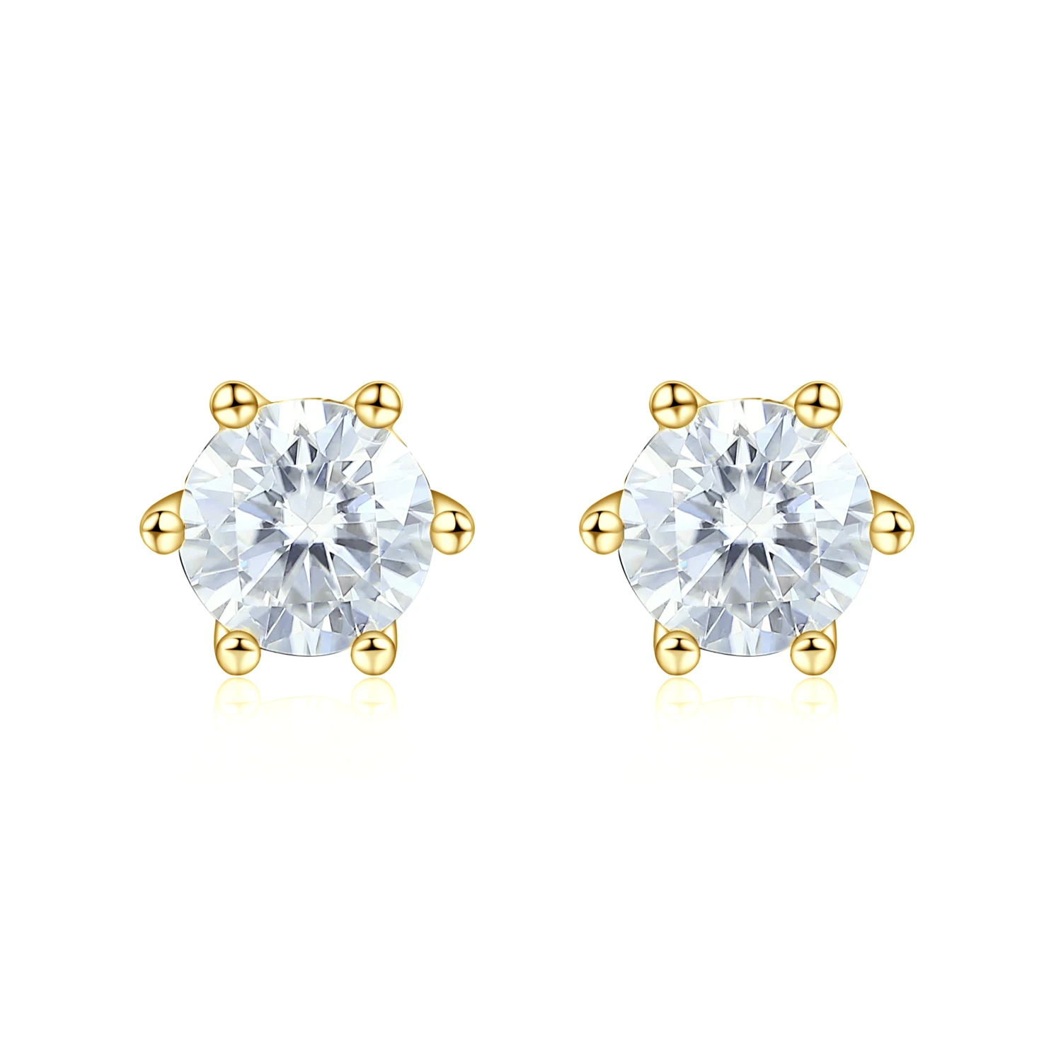 Zephyra - Elegant Screwback Moissanite Stud Earrings Zephyra - Elegant Screwback Moissanite Stud Earrings