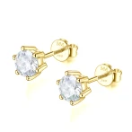 Zephyra - Elegant Screwback Moissanite Stud Earrings Zephyra - Elegant Screwback Moissanite Stud Earrings