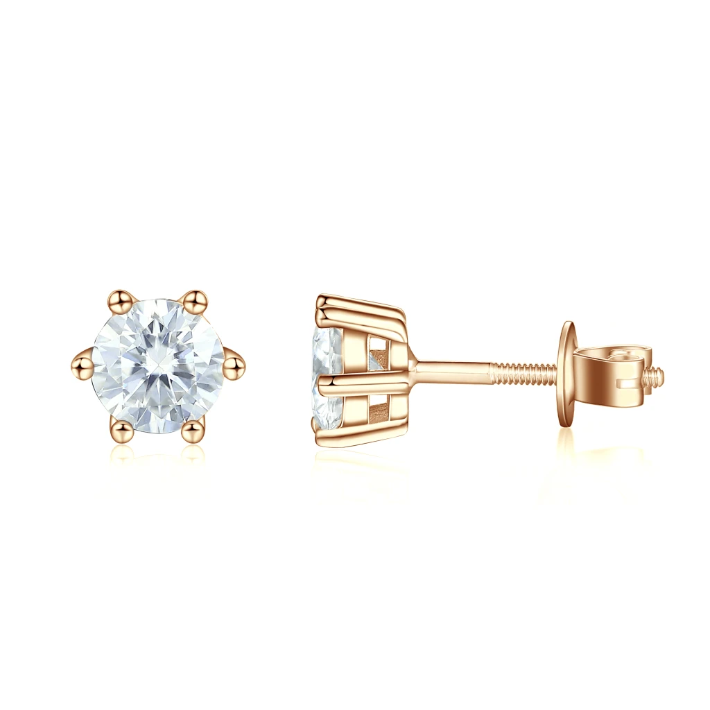 Zephyra - Elegant Screwback Moissanite Stud Earrings