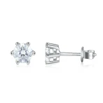 Zephyra - Elegant Screwback Moissanite Stud Earrings Zephyra - Elegant Screwback Moissanite Stud Earrings