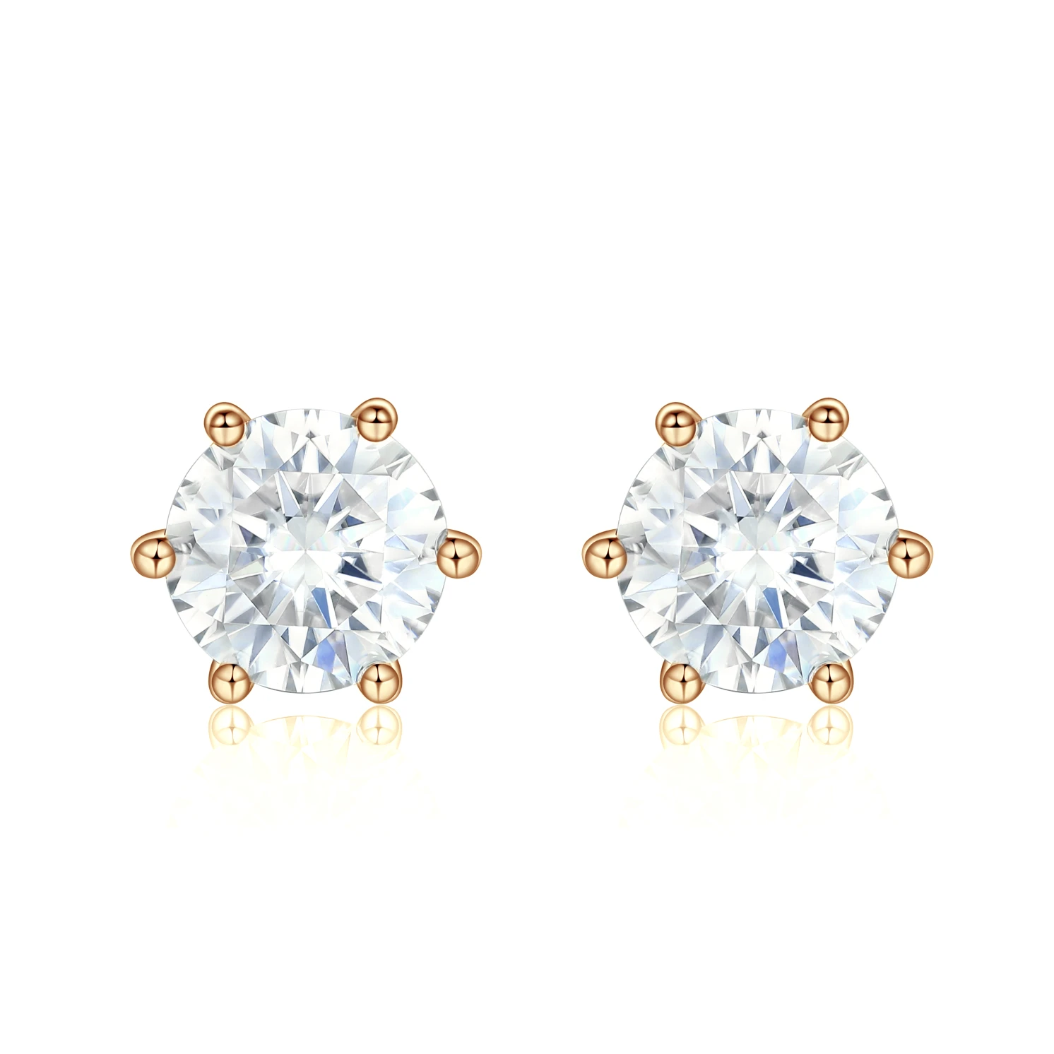 Zephyra - Elegant Screwback Moissanite Stud Earrings Zephyra - Elegant Screwback Moissanite Stud Earrings