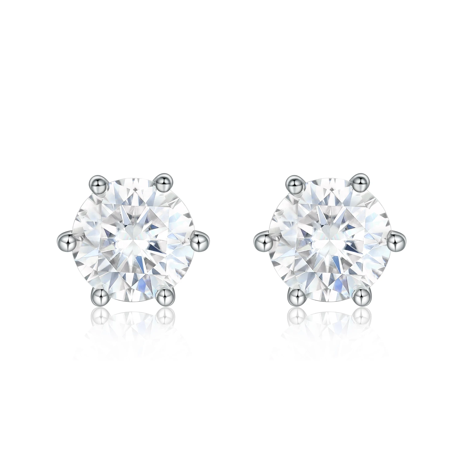 Zephyra - Elegant Screwback Moissanite Stud Earrings Zephyra - Elegant Screwback Moissanite Stud Earrings
