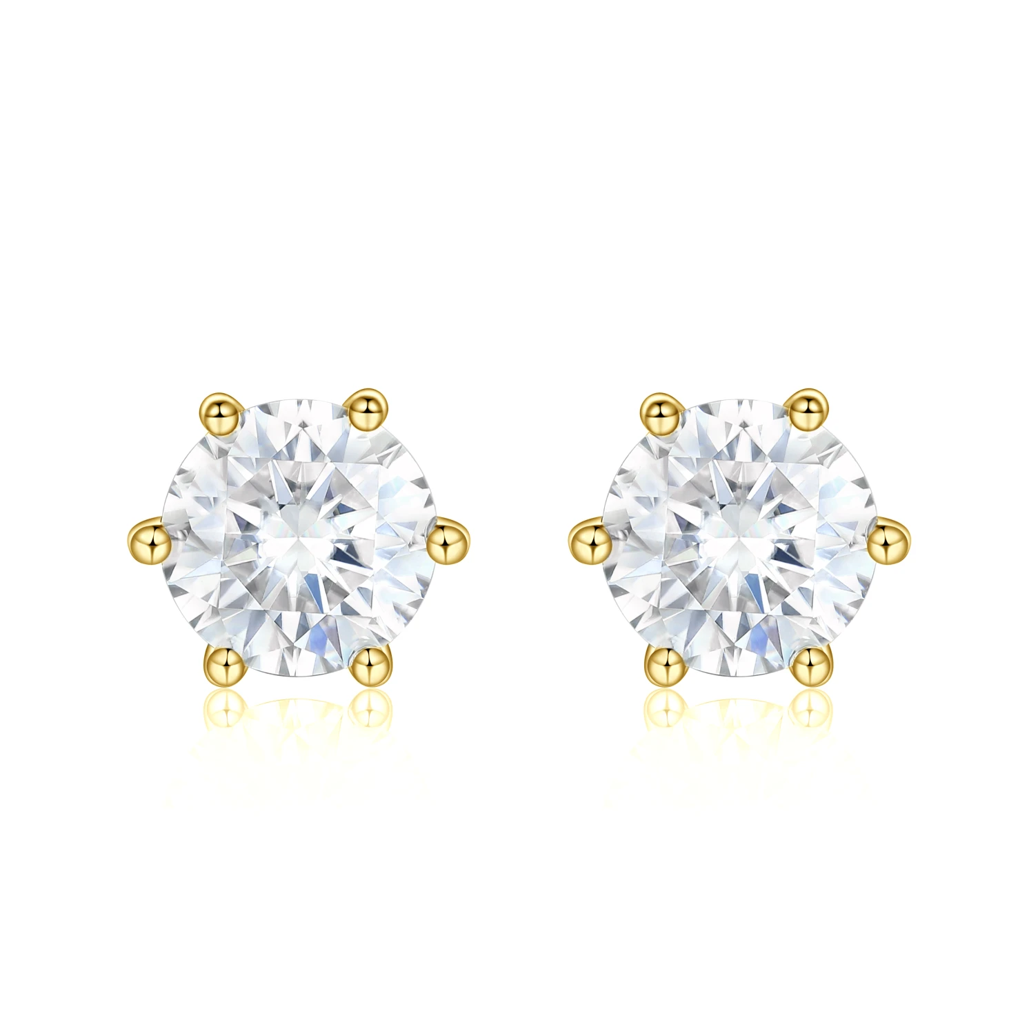 Zephyra - Elegant Screwback Moissanite Stud Earrings Zephyra - Elegant Screwback Moissanite Stud Earrings
