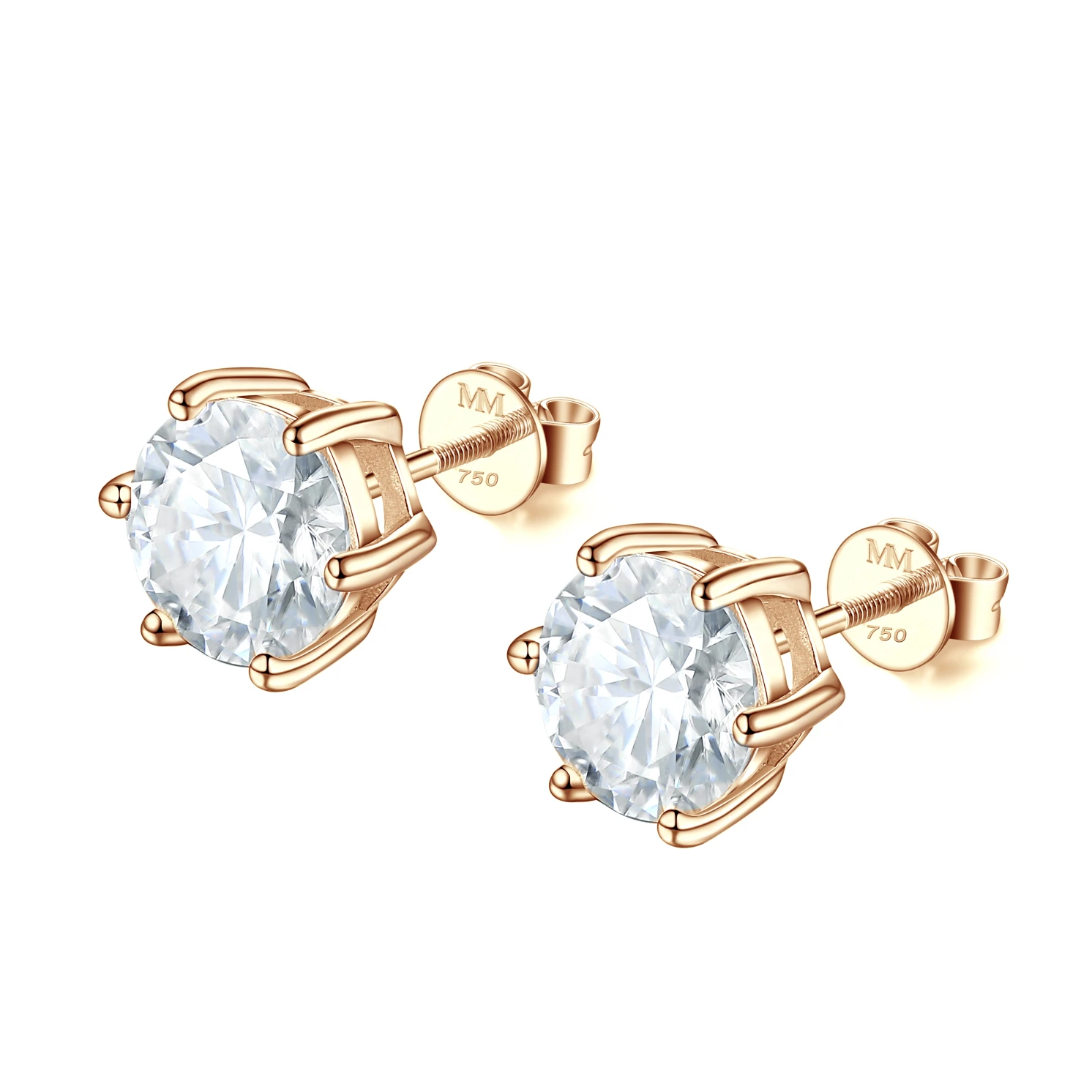 Zephyra - Elegant Screwback Moissanite Stud Earrings Zephyra - Elegant Screwback Moissanite Stud Earrings