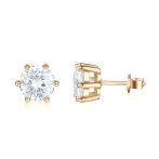 Zephyra - Elegant Screwback Moissanite Stud Earrings Zephyra - Elegant Screwback Moissanite Stud Earrings