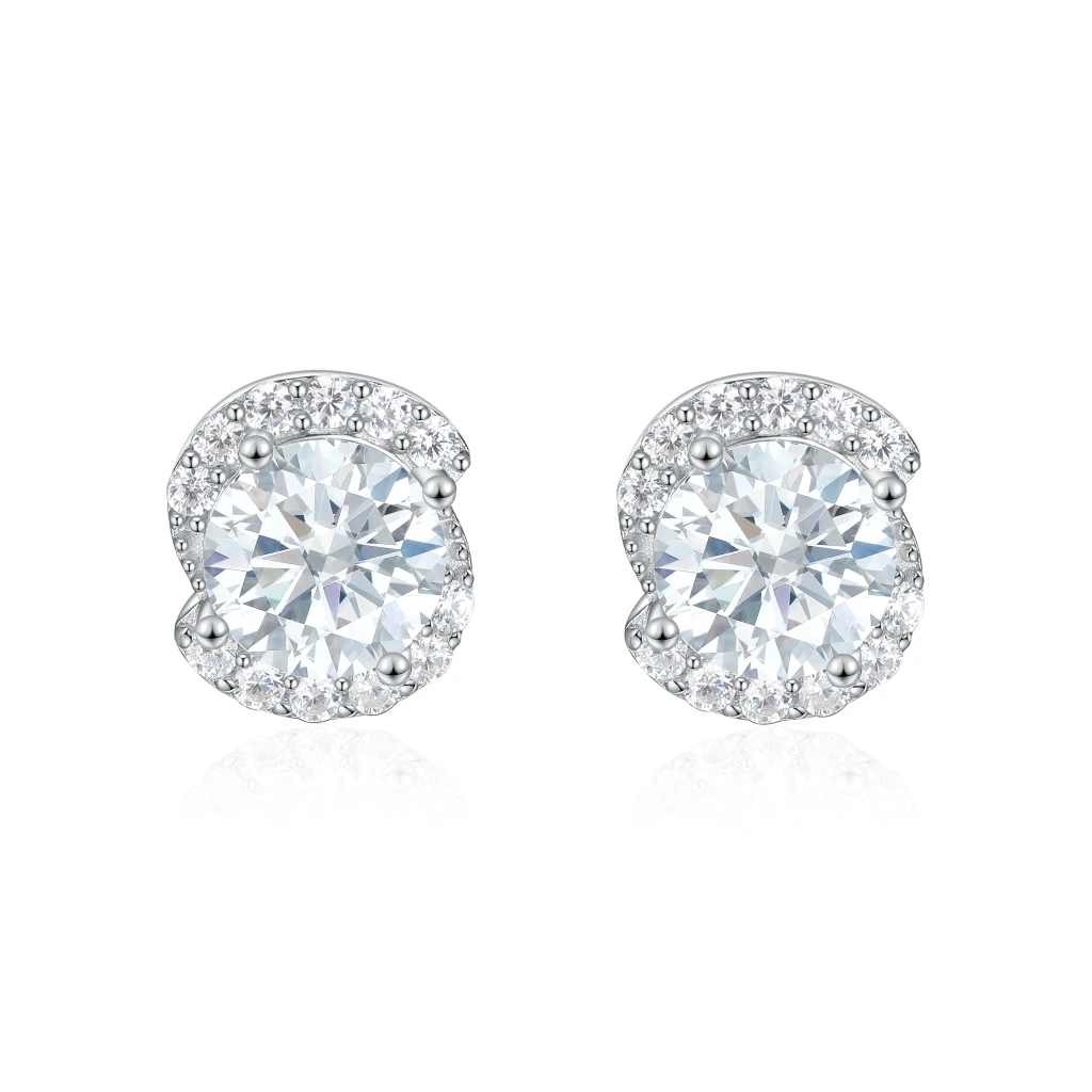 Divine Dots - Moissanite Stud Earrings
