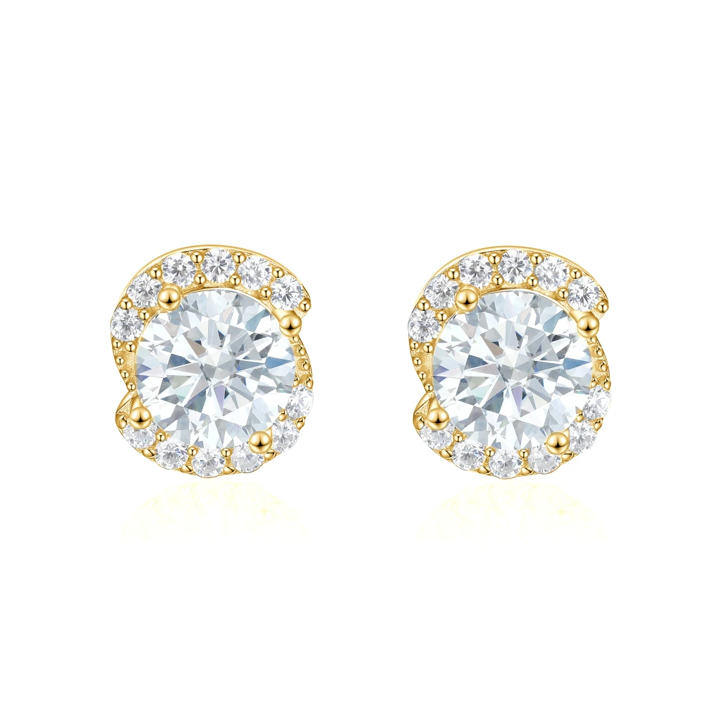 Divine Dots - Moissanite Stud Earrings